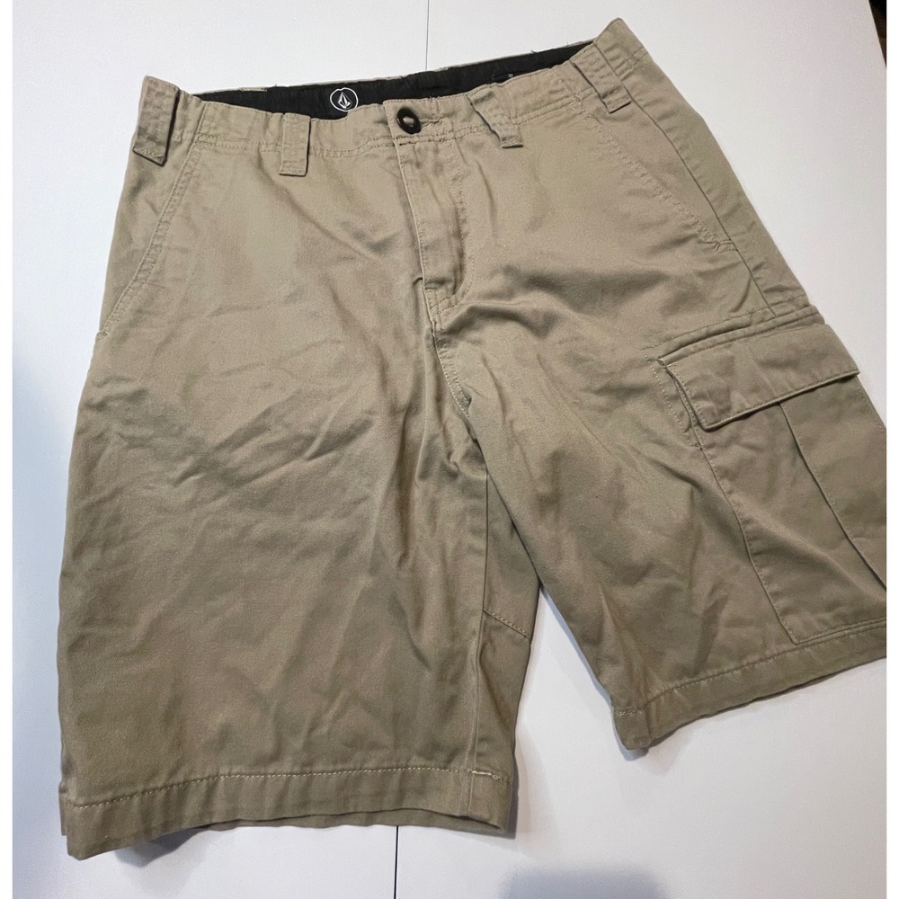 Volcom Vargo Cargo Shorts Mens 30 Khaki Tan Twill Skate Casual A0911451